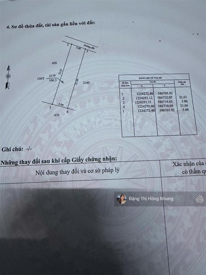 490tr, đất full thổ lối 2 ql22b 5x20m dân đông, ko mồ mả