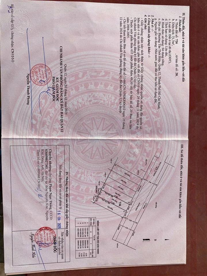 Bán lô đất dt 4x18m  khu đồng bộ cao cấp đường dương thị mười q12. giá  6,5 tỷ