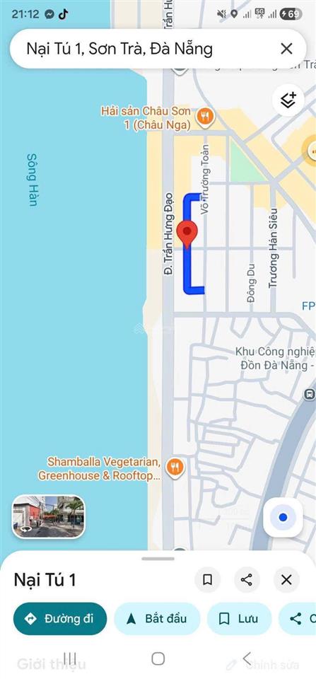 Bán nhà mặt tiền nại tú 1 sơn trà sát sông hàn gần khu pháo hoa
