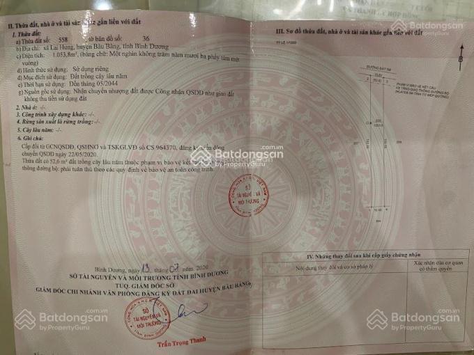 Chính chủ bán gấp mảnh đất đẹp vuông vức.  0962 393 ***  diện tích 10,53 x 100 = 1053,8m2