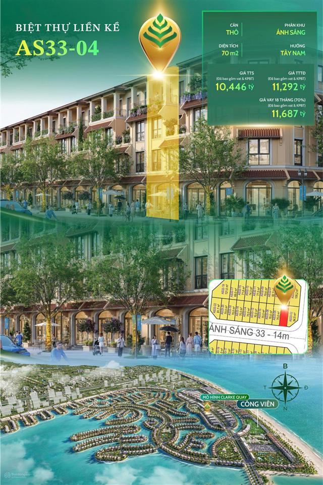 Căn lk vinhomes cần giờ rẻ nhất giỏ cđt 70m2  giá 10.4 tỷ,  em cọc ngay  pkd 093179332