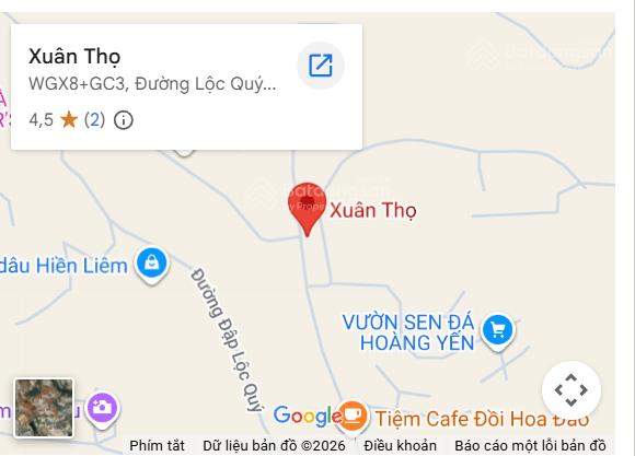 Bán đất xuân thọ đà lạt, 459m2, 400m xây dựng, mt 16m, đường nhựa 6m, giá 6.3 tỷ