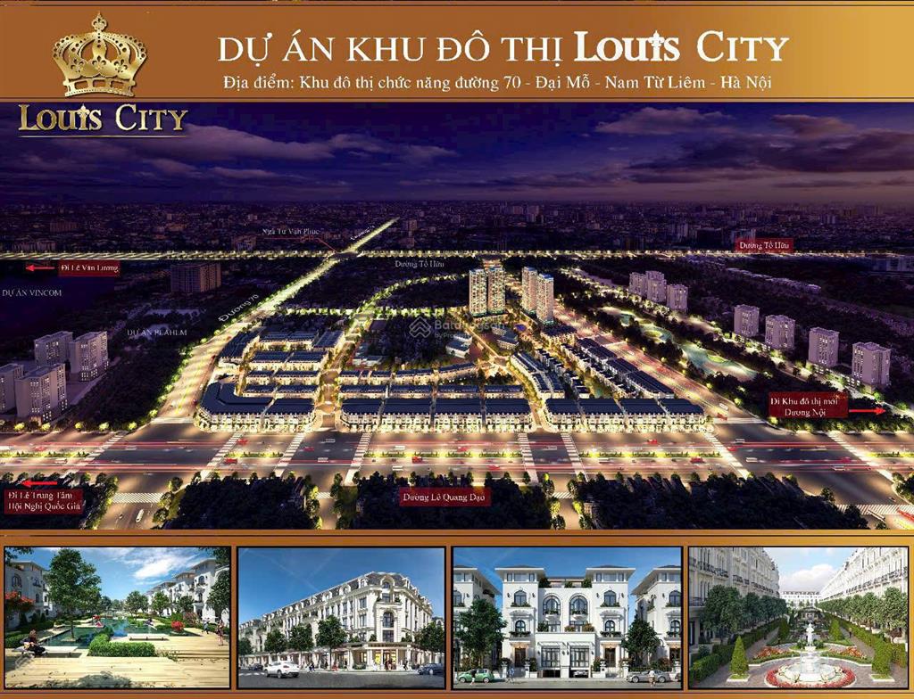 Cần bán nhanh căn lk 96m² hướng đông nam mặt sau lê quang đạo tại louiscity. giá sốc chỉ 25 tỷ