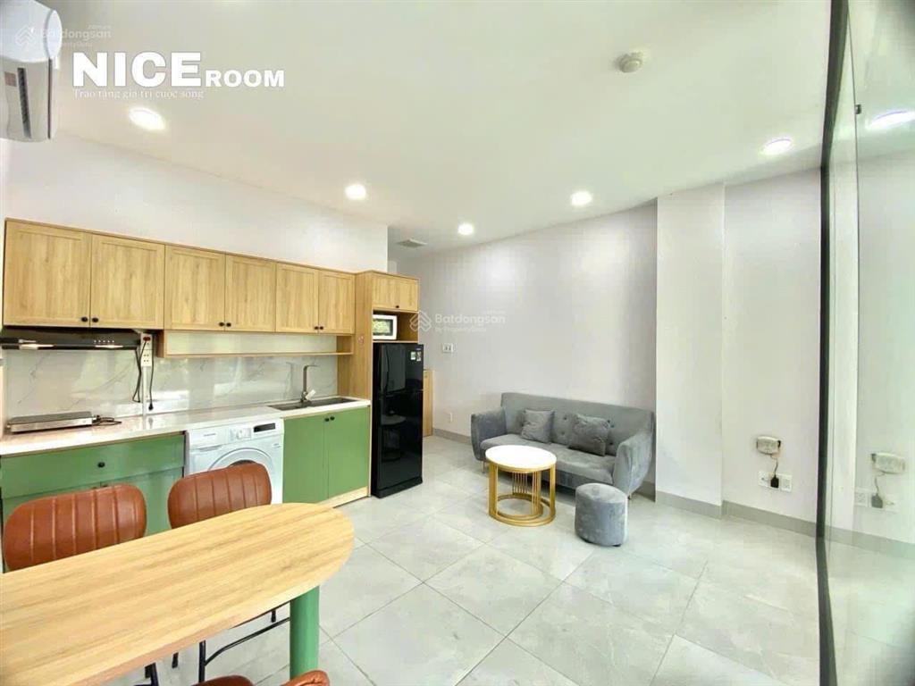 Căn hộ 1pn ban công đón nắng decor tone xanh mát  full nt mới  hẻm oto to, yên tĩnh