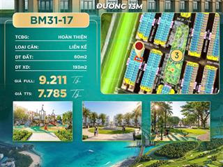 Siêu phẩm liền kề hoàn thiện bm3117  vị trí "kim cương" giữa tâm điểm kết nối