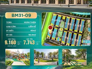 Siêu phẩm liền kề bm3109 giá tts chỉ từ 7,743 tỷ