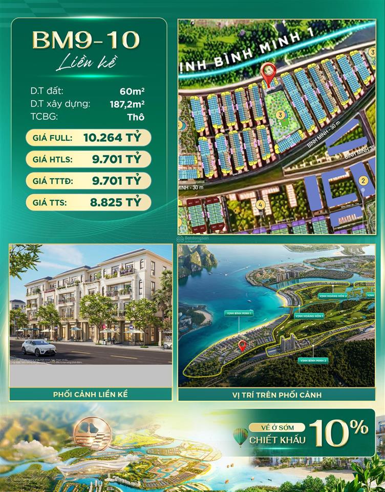 Siêu phẩm liền kề bm910 vị trí đẹp, chiết khấu khủng 10%