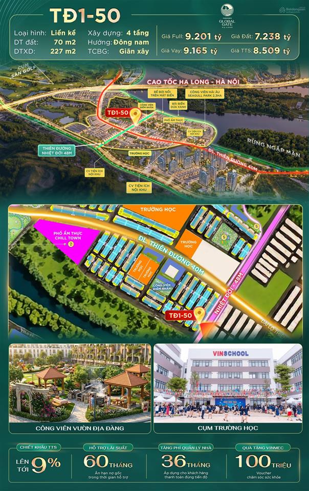 Siêu phẩm liền kề tđ150 tâm điểm kết nối tại vinhomes global gate hạ long