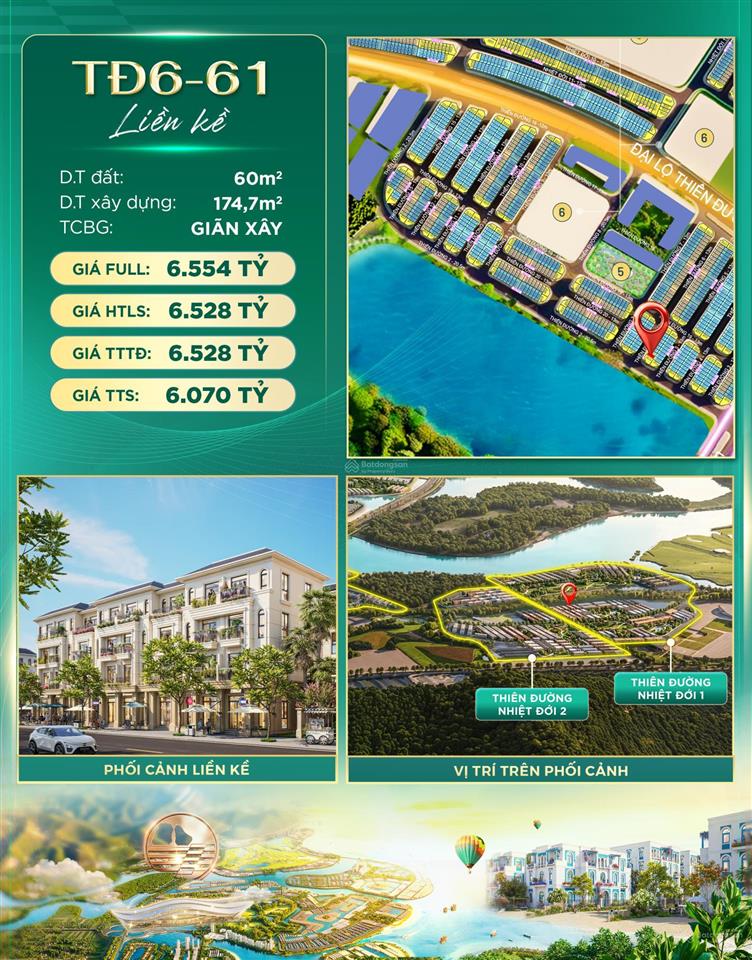 Chỉ từ 6 tỷ sở hữu liền kề thiên đường nhiệt đới hàng giãn xây siêu đẹp