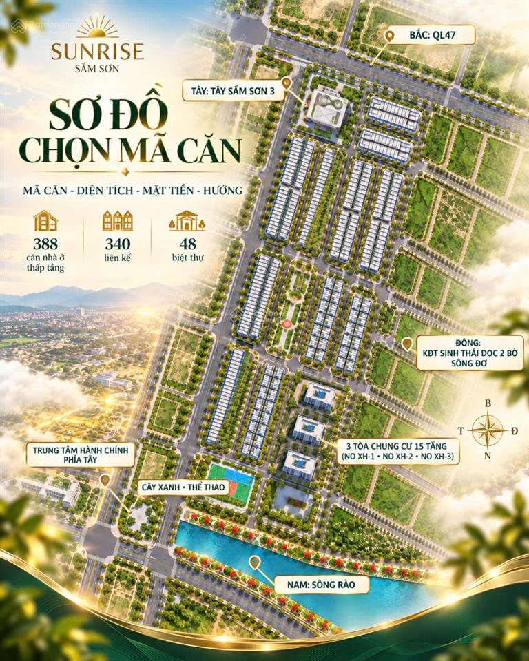 Căn liền kề xuất ngoại giao sunrise sầm sơn  0919 959 ***