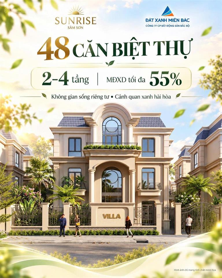 Chính chủ cần bán nhanh biệt thự cạnh ubnd phường sầm sơn  phân khu mở đợt 1 sunrive sầm sơn