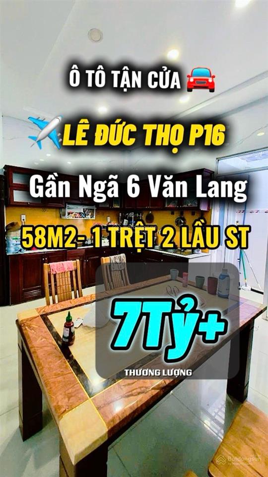 Gần cityland  58m²  4 tầng/4pn  lê đức thọ gò vấp  hẻm xe hơi 8m  chỉ 7t+ tl chính chủ!
