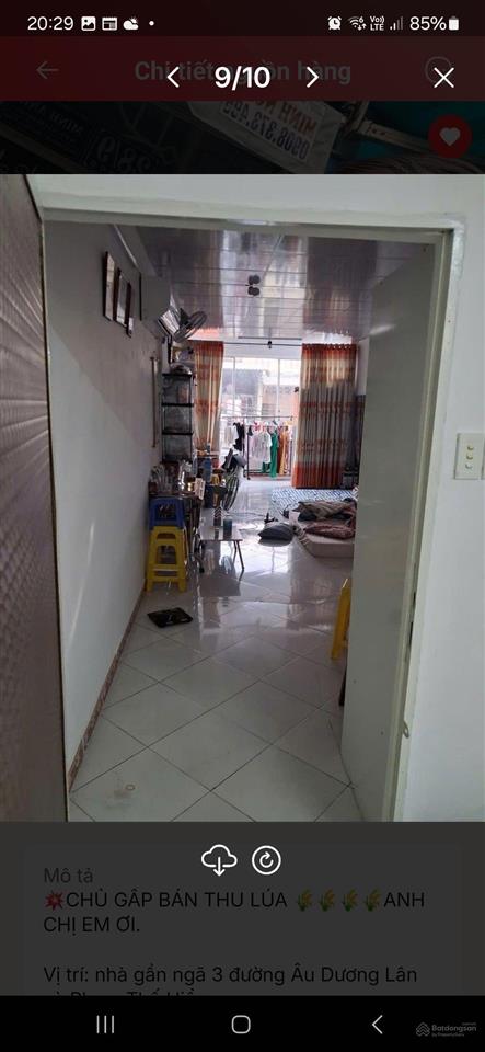 Quận 8  âu dương lân  cách mặt đường vài bước chân  2 tầng  7 tỷ hơn xíu.