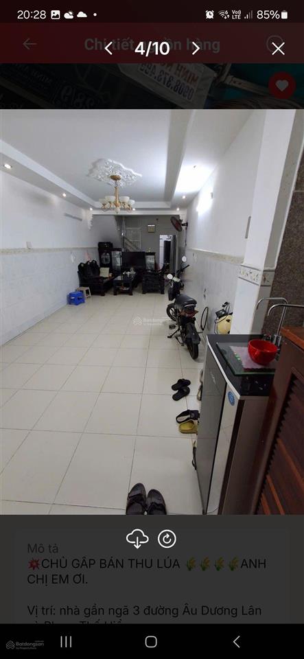 Quận 8  âu dương lân  cách mặt đường vài bước chân  2 tầng  7 tỷ hơn xíu.