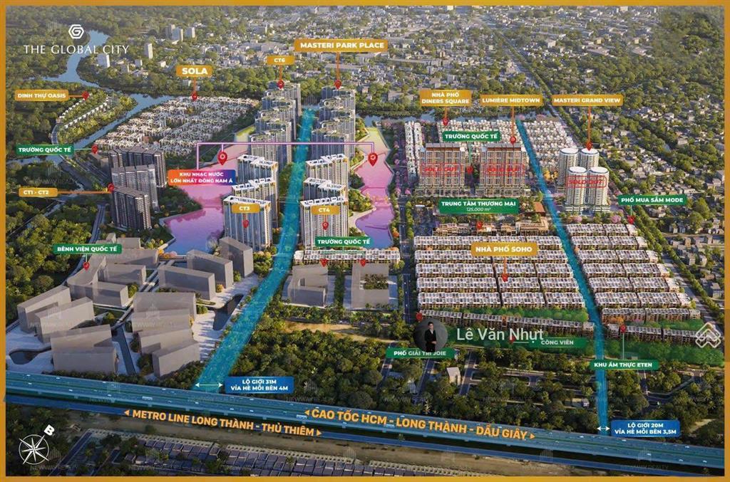 Căn 2pn  ct5 the global city  view nhạc nước, sông tháp a2  10,6 tỷ all in đóng giãn ck 15%