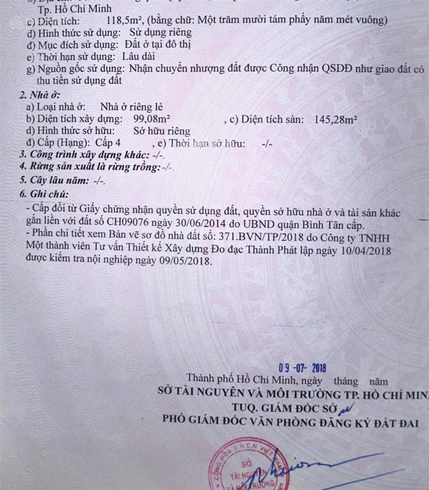 Nhà p. an lạc, q. bình tân 2 mặt hẻm xe tải 118.5m2 100% thổ cư hiện có nguồn thu ổn định