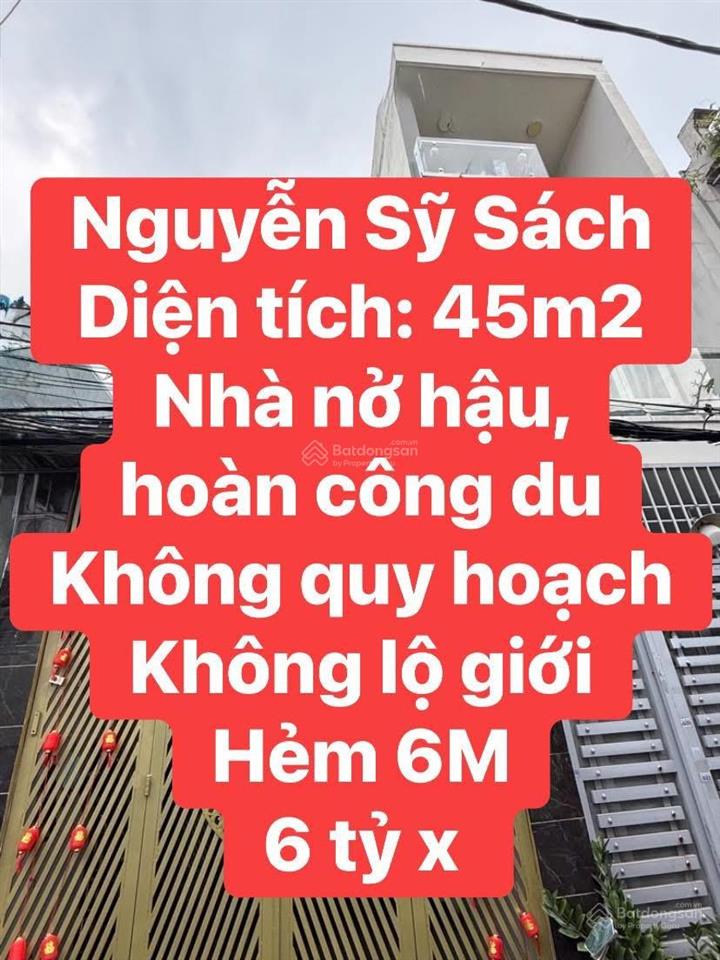 Siêu phẩm nhà đẹp hẻm xe hơi 6m gần sân bay, 45m2, nguyễn sỹ sách f15 tân bình 2 tầng 6.3 tỷ