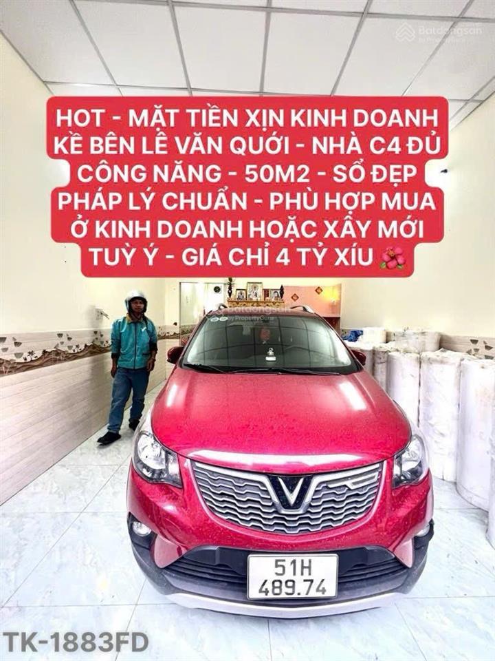 Mặt tiền xịn kinh doanh kề bên lê văn quới  nhà c4 đủ công năng  50m2  nhỉnh 4 tỷ xíu