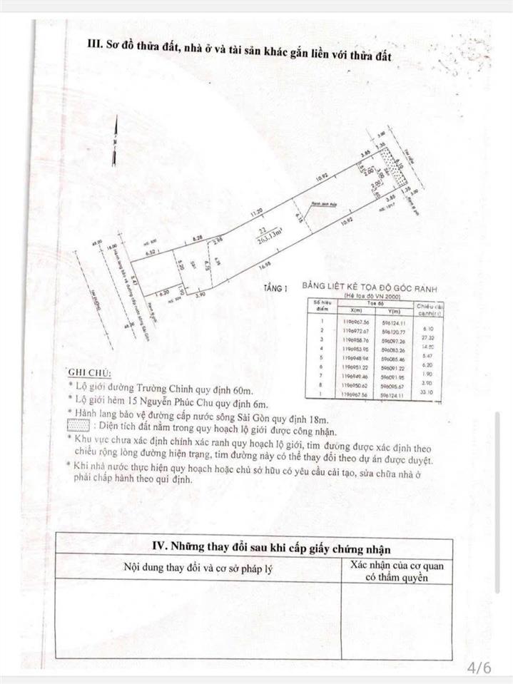 Lô đất mặt tiền đường chính trường chinh, p15, tân bình, rộng 40 m