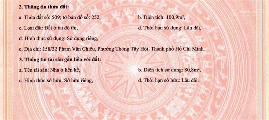 Lô đất góc 2 mặt hẻm xây 6 tầng phạm văn chiêu gò vấp