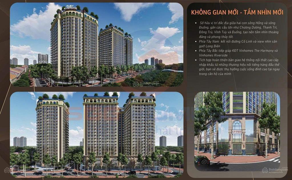 Cơ hội sở hữu căn hộ cao cấp tại ruby riverside  phúc đồng, long biên  vị trí đắc địa