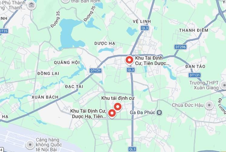 Đất tái định cư mai đình tiên dược, sóc sơn  80m2 full thổ cư  đường 12m rộng, tiềm năng tăng giá