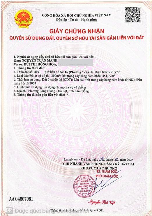 Chính chủ bán siêu phẩm đất nghỉ dưỡng manglin  langbiang, đà lạt  đối diện mây lang thang