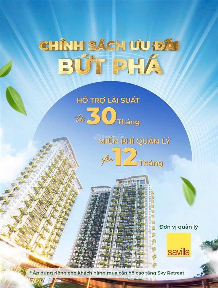 Căn hộ sky retreat 1pn 38m2 giá 2,2tỷ.  0963 552 ***