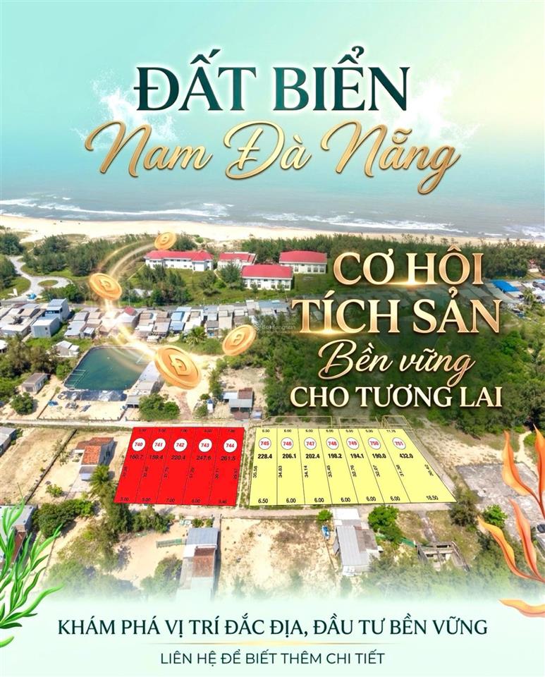 Cần bán 7 lô đất biển tam thanh liền kề , cách biển 300m , cách quảng trường biển 500m