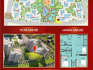 Chỉ 3,845 tỷ (đã vat & kpbt) 2pn+ 69m2 origami vinhomes grand park căn góc view hồ bơi nội khu