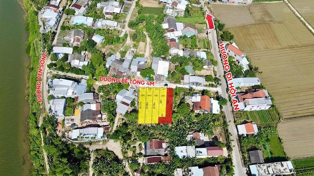 Bán lô đất đường hoàng sa, duy phước, giá tốt 990 triệu, 187m2, view đẹp, đường thông ra sông