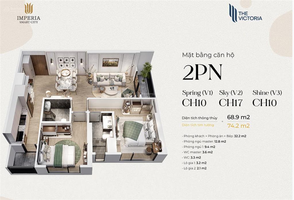 Bán căn 2n2w 70m2 tại toà victoria dự án vinhomes smart city. giá 5.7 tỷ bao phí.  0368 191 ***