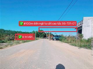 Lô đất ngay điểm kết nối ngã tư cao tốc vị trí kinh doanh  đường nhựa 228m2 có 100m2 thổ cư