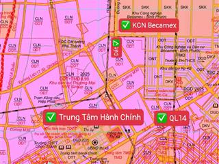 Lô đất 500m2 đường vành đai kcn becamex có thổ cư sẳn chỉ 800 tr. phù hợp xây trọ , kinh doanh...