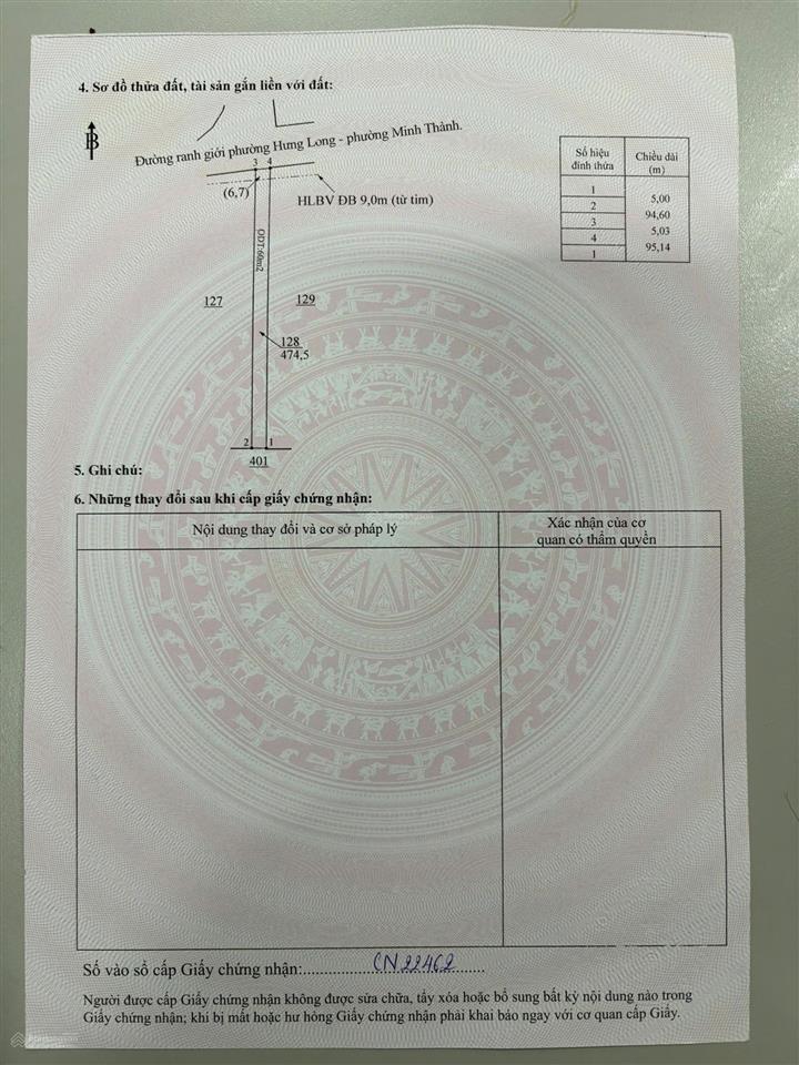 Lô đất 474.5m2 đường vành đai kcn becamex có thổ cư sẵn chỉ 800 tr. phù hợp xây trọ, kinh doanh