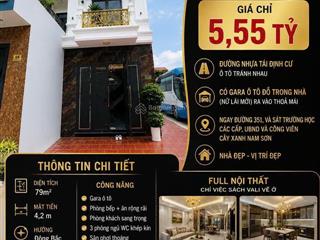 Mr.tuấn nhà 79m x 4 tầng cạnh chung cư cách hạ, nam sơn đường 8m giá chỉ 5,5 tỷ