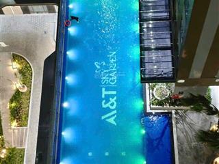 Bán gấp 1pn47m2 chỉ 1,87tỷ bao gồm vat thuế phí. a&t sky garden tầng đẹp view hồ bơi. 0906 333 ***