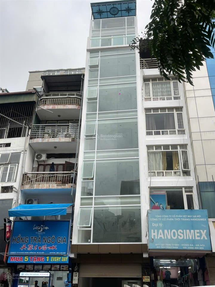 Bán tòa nhà 9 tầng mặt phố thái thịnh, đống đa, thông sàn, 60m2, xây mới, không quy hoạch