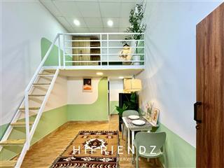 Căn hộ dịch vụ full nội thất ngay dưới trệt  gác cao không đụng đầu