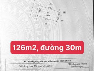 Độc nhất lô đất 126m2, mt 8m ở trục đường 30m, đã thông với kđt an lạc symphony