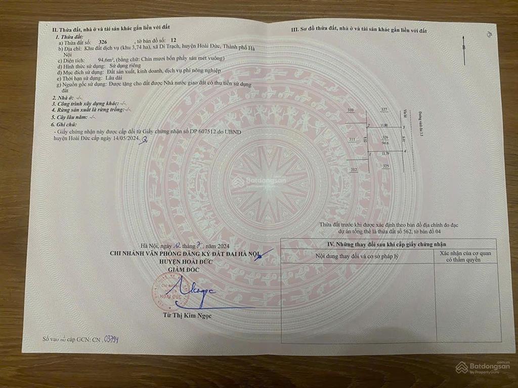 Siểu phẩm mặt đường vành đai 3.5, dt 95m2, mt 8m, ngay ngã tư đường vành đai 3.5 và trịnh văn bô