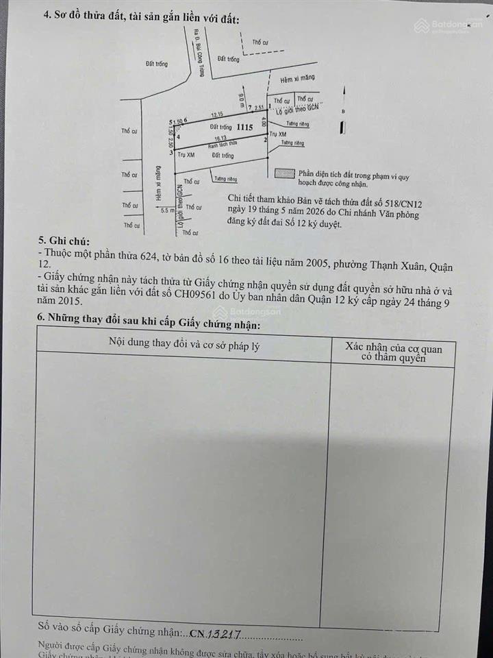 Chỉ hơn 2 tỷ có ngay lô đất thạnh xuân diện tích 64 mết đường ô tô