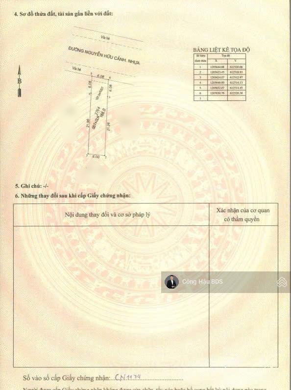Mặt tiền nguyễn hữu cảnh, p. đông hoà. dt 166m2 (6x 27.6m). odt 157m2. đường 10m. giá 12.3 tỷ