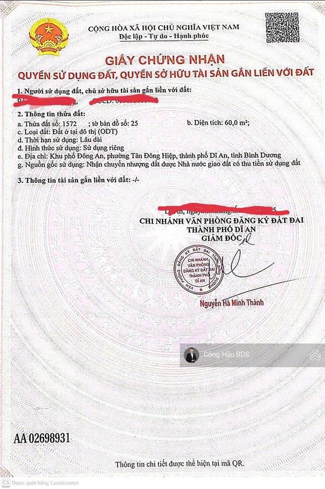 Lô đất rẻ kdc phú mỹ hiệp. dt 60m2 (4x 15m). đường 10m. vỉa hè cây xanh. giá 3.37 tỷ tl nhẹ