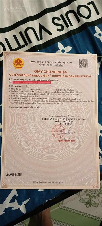 Nhà mặt tiền đường hoàng cầm, p. đông hòa, gần làng dhqg tp. hcm. dt 200m2 (6x33.4m). giá 7.1 tỷ