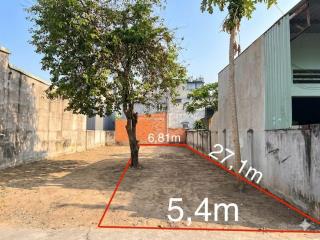 Lô đất đẹp gần chợ tân long, trung tâm dĩ an. dt 164.4m2. odt 128m2. đường thông 5m. giá 4.45 tỷ