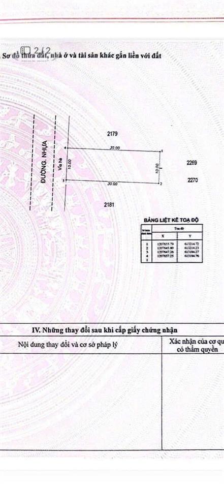 Lô đất kdc đông an, p. tân đông hiệp. gần bv dĩ an. dt 300m2 (10x30m). full thổ cư. giá 7,9 tỷ tl