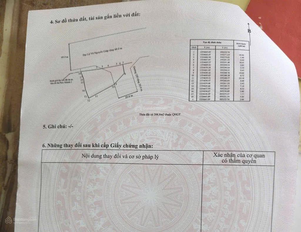Lô đất đẹp phù hợp lên nhà ở hỗn hợp, mặt tiền võ nguyễn giáp 904m2, ngang 44m giá 7,25tỷ khánh hòa
