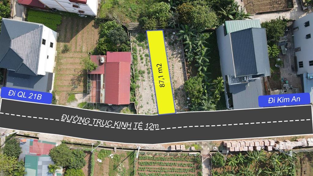 87,1 m2 hoạch an kim an mặt trục kinh doanh 12m 72 tr/m2