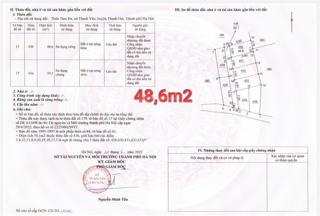 48,6m tam đa  thanh văn ô tô đỗ cửa, gần kđt olympic giá 3,9 tỷ